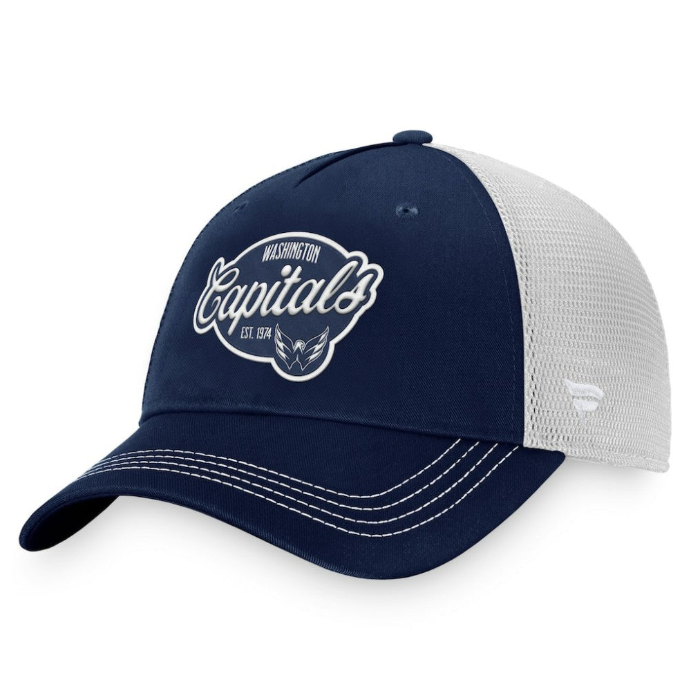 Washington Capitals Fanatics Women's Fundamental Trucker Adjustable Hat - Navy/White | Fanatics Clearance