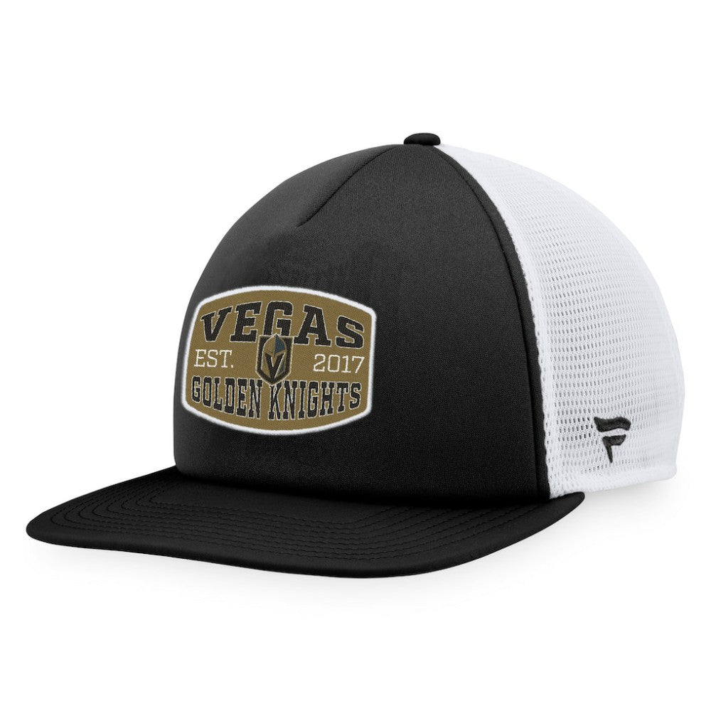 Vegas Golden Knights Fanatics Foam Front Patch Trucker Snapback Hat - Black/White | Fanatics online