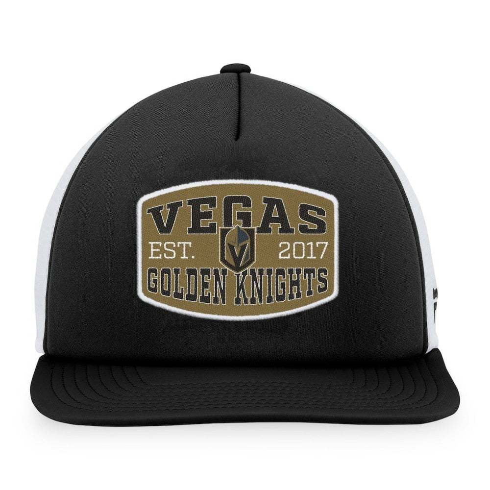 Vegas Golden Knights Fanatics Foam Front Patch Trucker Snapback Hat - Black/White | Fanatics online