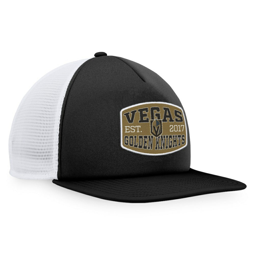 Vegas Golden Knights Fanatics Foam Front Patch Trucker Snapback Hat - Black/White | Fanatics online
