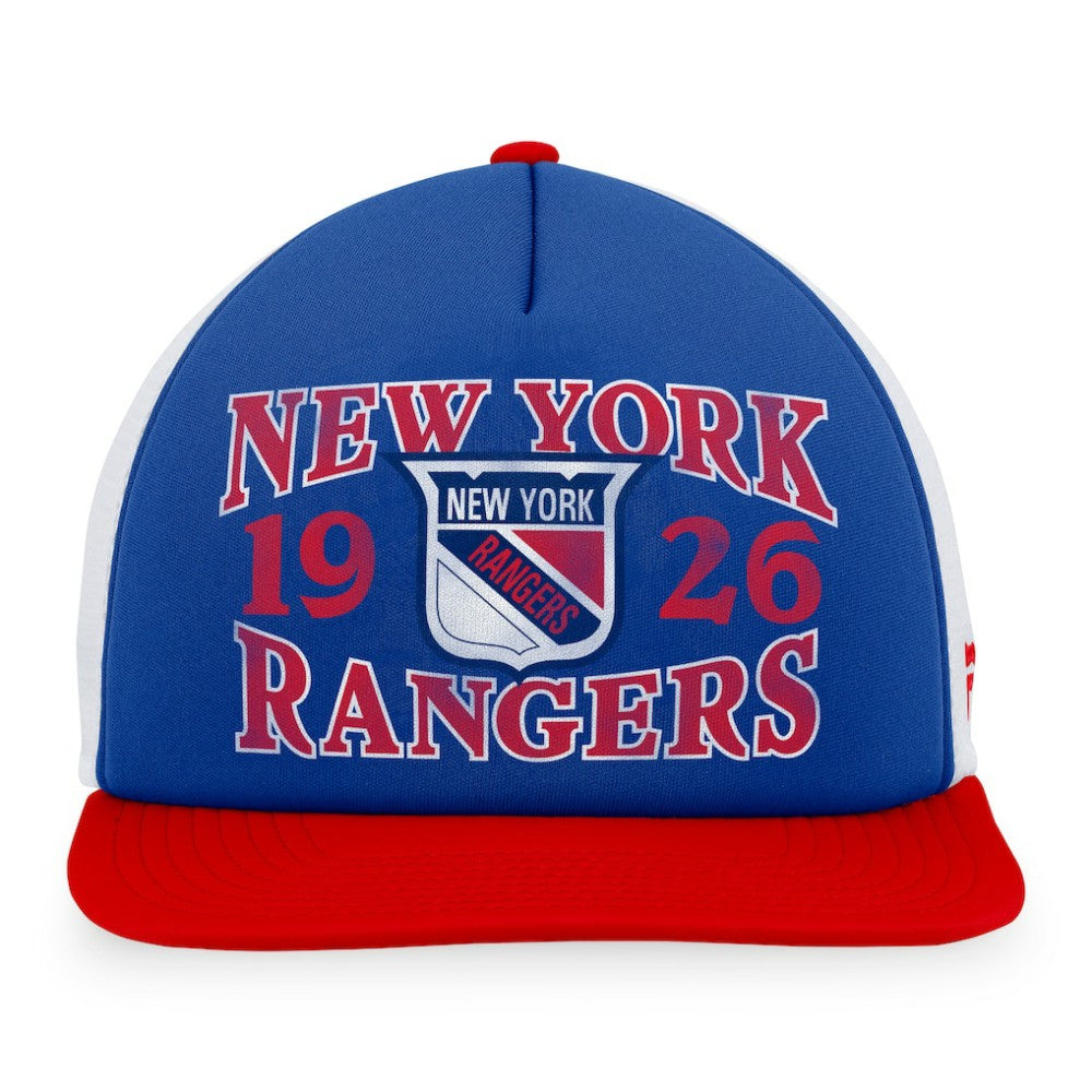 New York Rangers Fanatics Heritage Vintage Foam Front Trucker Snapback Hat - Blue/Red | Fanatics on sale