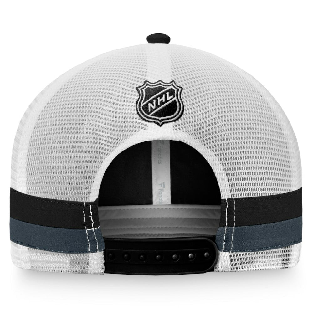 Vegas Golden Knights Fanatics Fundamental Striped Trucker Adjustable Hat - Black/White | Fanatics online