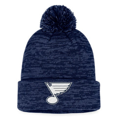 St. Louis Blues Fanatics Fundamental Cuffed Knit Hat with Pom - Navy | Fanatics discount
