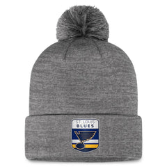 St. Louis Blues Fanatics Authentic Pro Home Ice Cuffed Knit Hat with Pom - Gray | Fanatics discount