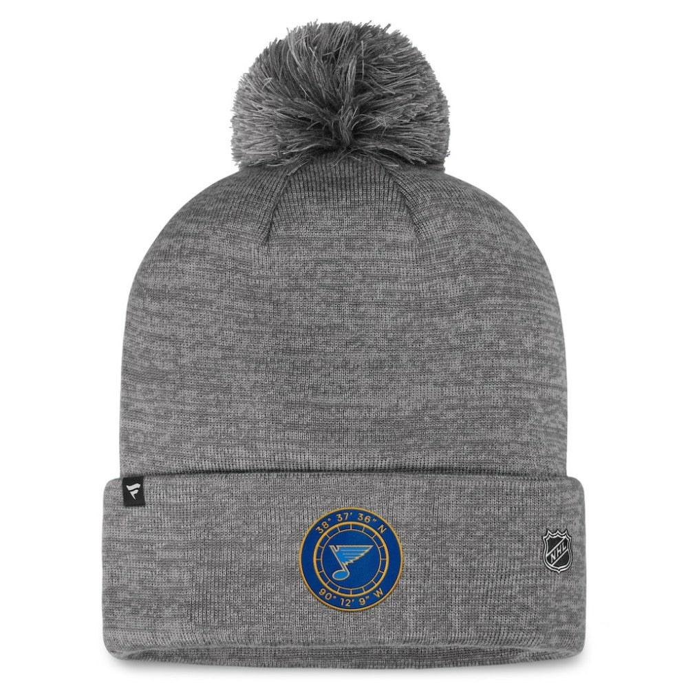 St. Louis Blues Fanatics Authentic Pro Home Ice Cuffed Knit Hat with Pom - Gray | Fanatics discount