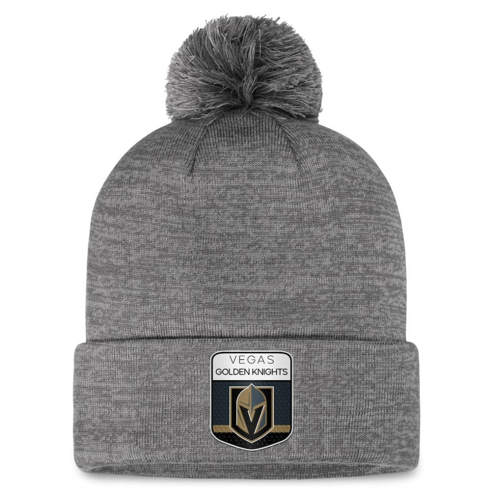 Vegas Golden Knights Fanatics Authentic Pro Home Ice Cuffed Knit Hat with Pom - Gray | Fanatics Lifestyle