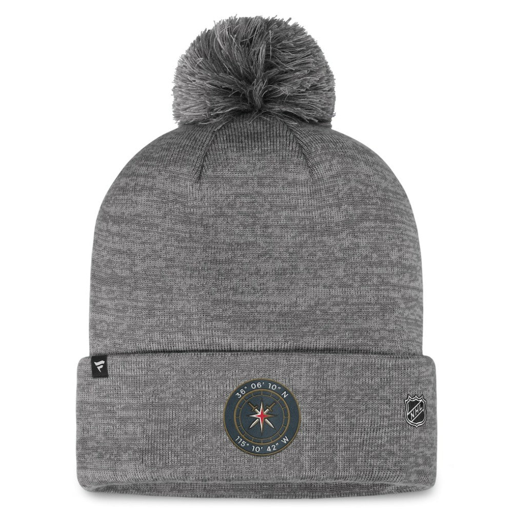 Vegas Golden Knights Fanatics Authentic Pro Home Ice Cuffed Knit Hat with Pom - Gray | Fanatics Lifestyle