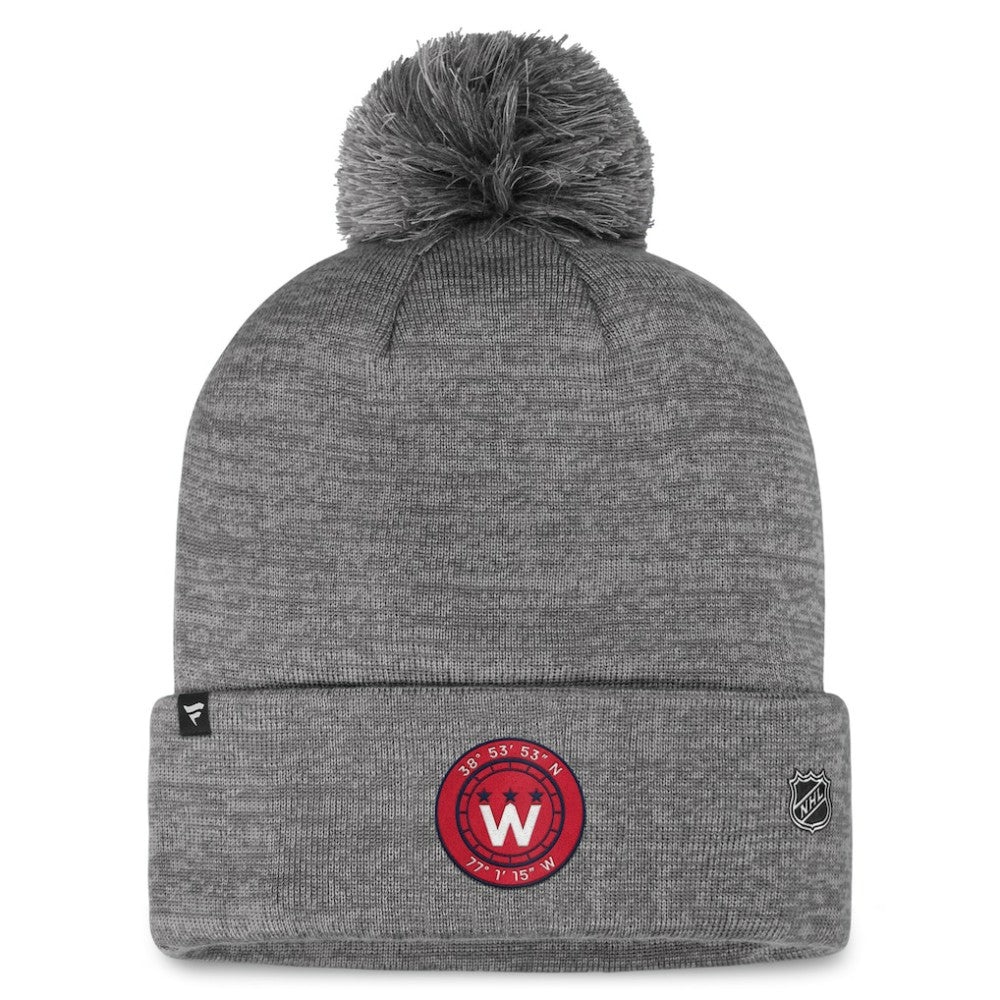 Washington Capitals Fanatics Authentic Pro Home Ice Cuffed Knit Hat with Pom - Gray | Fanatics Lifestyle