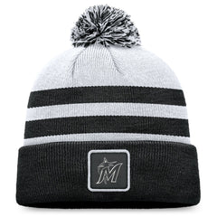 Miami Marlins Fanatics Cuffed Knit Hat with Pom Outlet