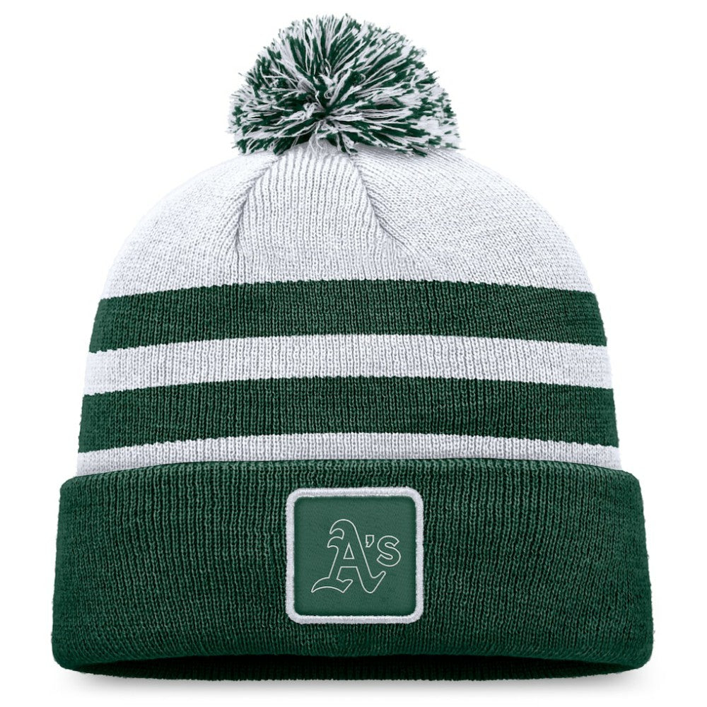 Athletics Fanatics Cuffed Knit Hat with Pom Online