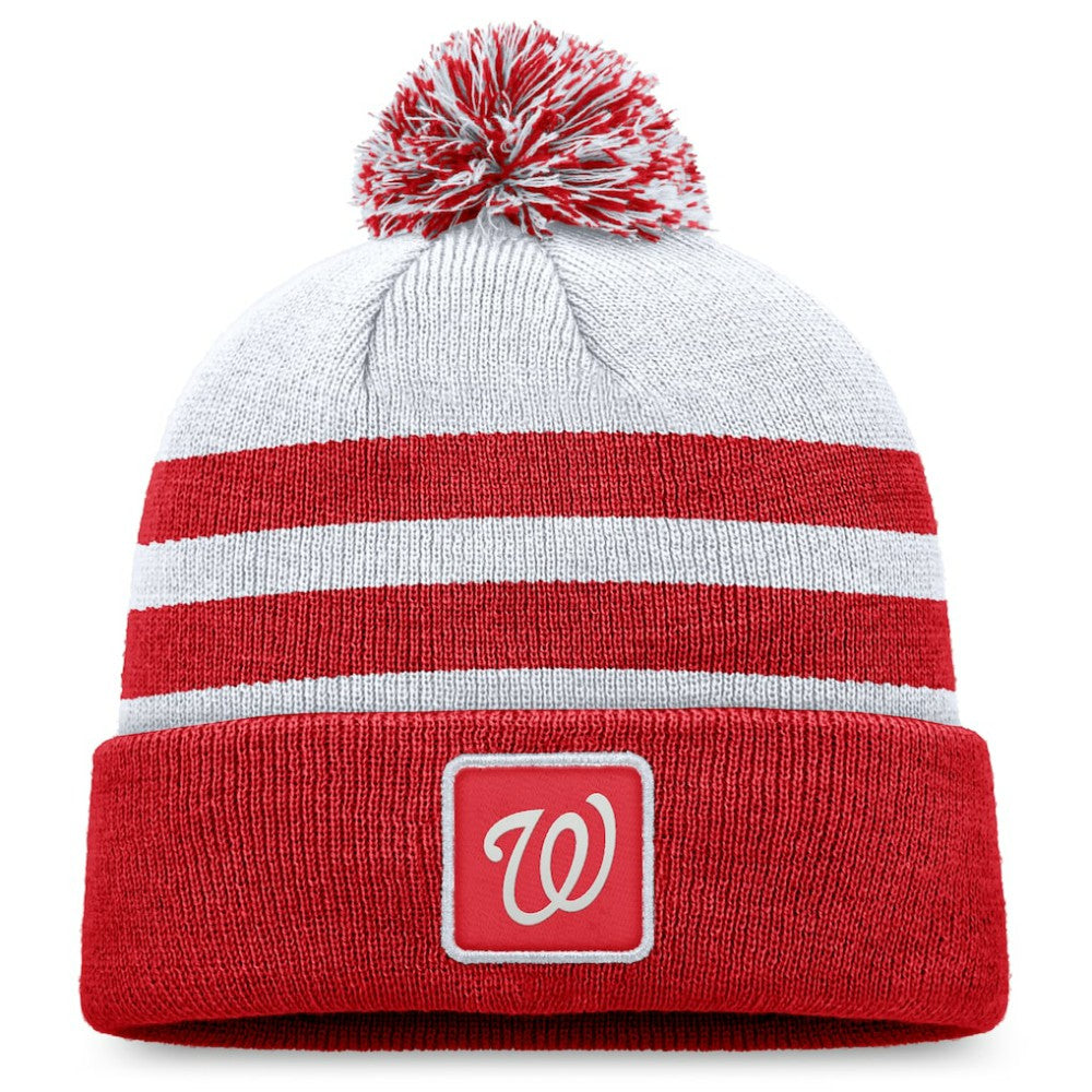 Washington Nationals Fanatics Cuffed Knit Hat with Pom for sale