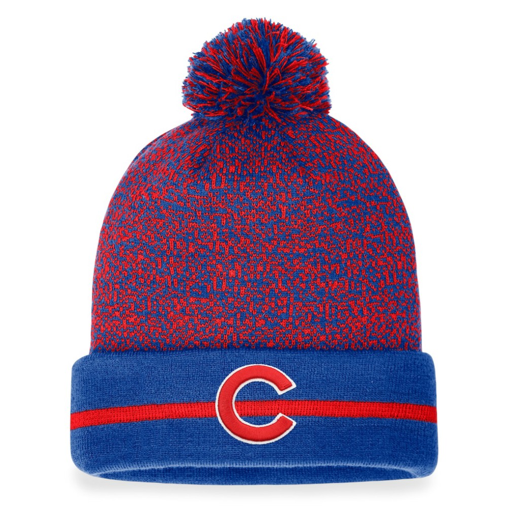 Chicago Cubs Fanatics Space-Dye Cuffed Knit Hat with Pom Discount