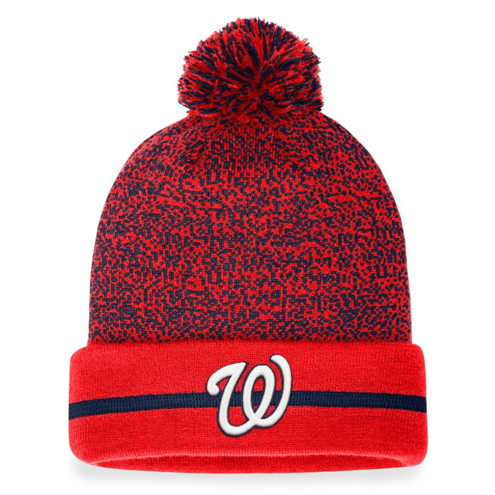 Washington Nationals Fanatics Space-Dye Cuffed Knit Hat with Pom Online