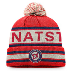 Washington Nationals Fanatics Hometown Slogan Cuffed Knit Hat with Pom Outlet