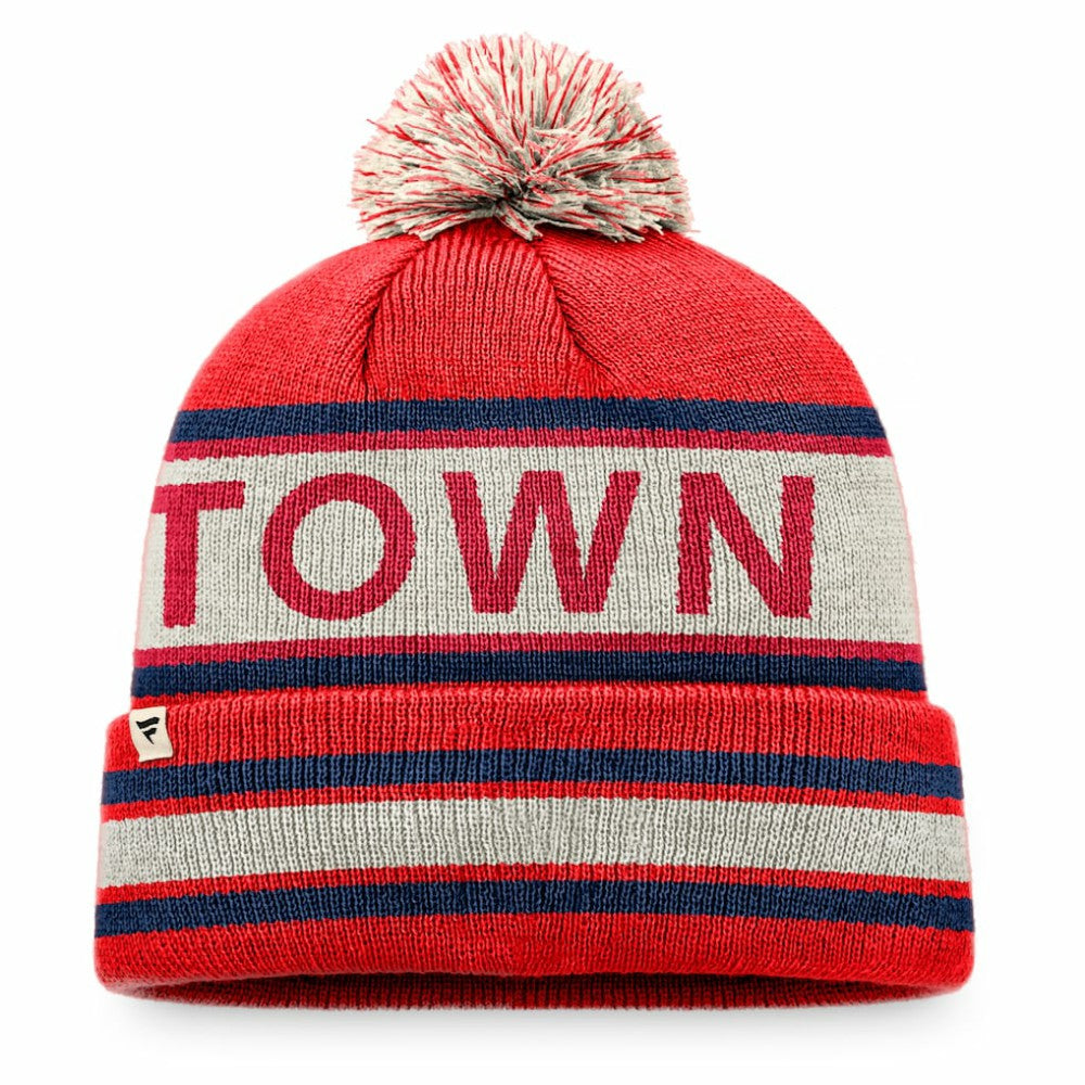 Washington Nationals Fanatics Hometown Slogan Cuffed Knit Hat with Pom Outlet