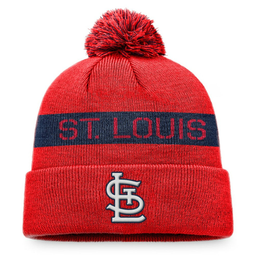 St. Louis Cardinals Fanatics League Logo Cuffed Knit Hat with Pom Sale