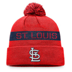 St. Louis Cardinals Fanatics League Logo Cuffed Knit Hat with Pom Sale
