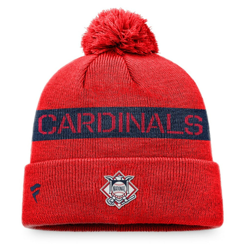 St. Louis Cardinals Fanatics League Logo Cuffed Knit Hat with Pom Sale