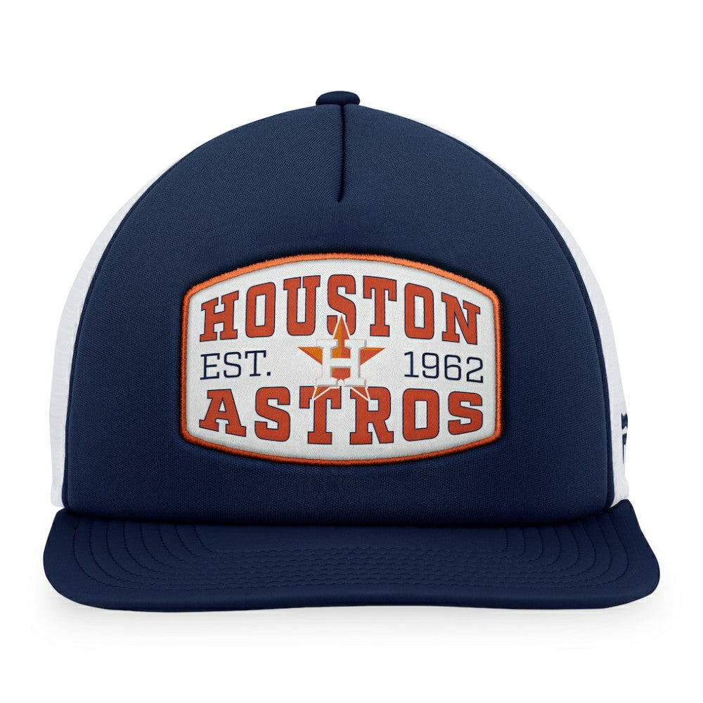 Houston Astros Fanatics Foam Front Patch Trucker Snapback Hat for sale