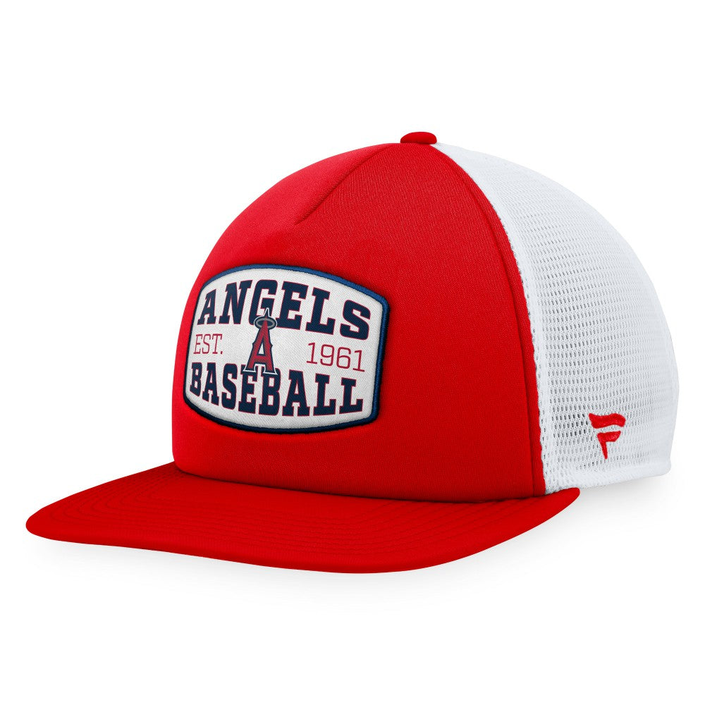 Los Angeles Angels Fanatics Foam Front Patch Trucker Snapback Hat Outlet