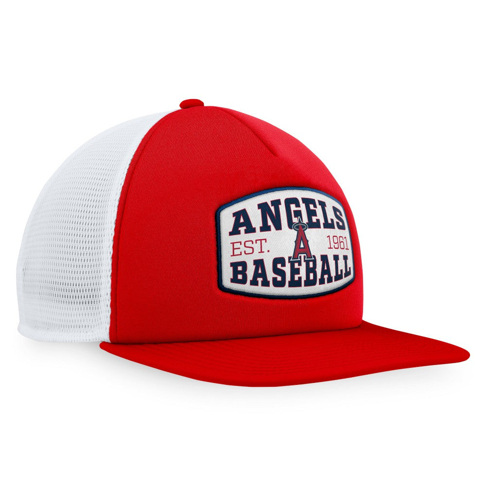 Los Angeles Angels Fanatics Foam Front Patch Trucker Snapback Hat Outlet
