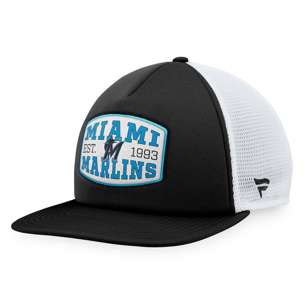 Miami Marlins Fanatics Foam Front Patch Trucker Snapback Hat Online