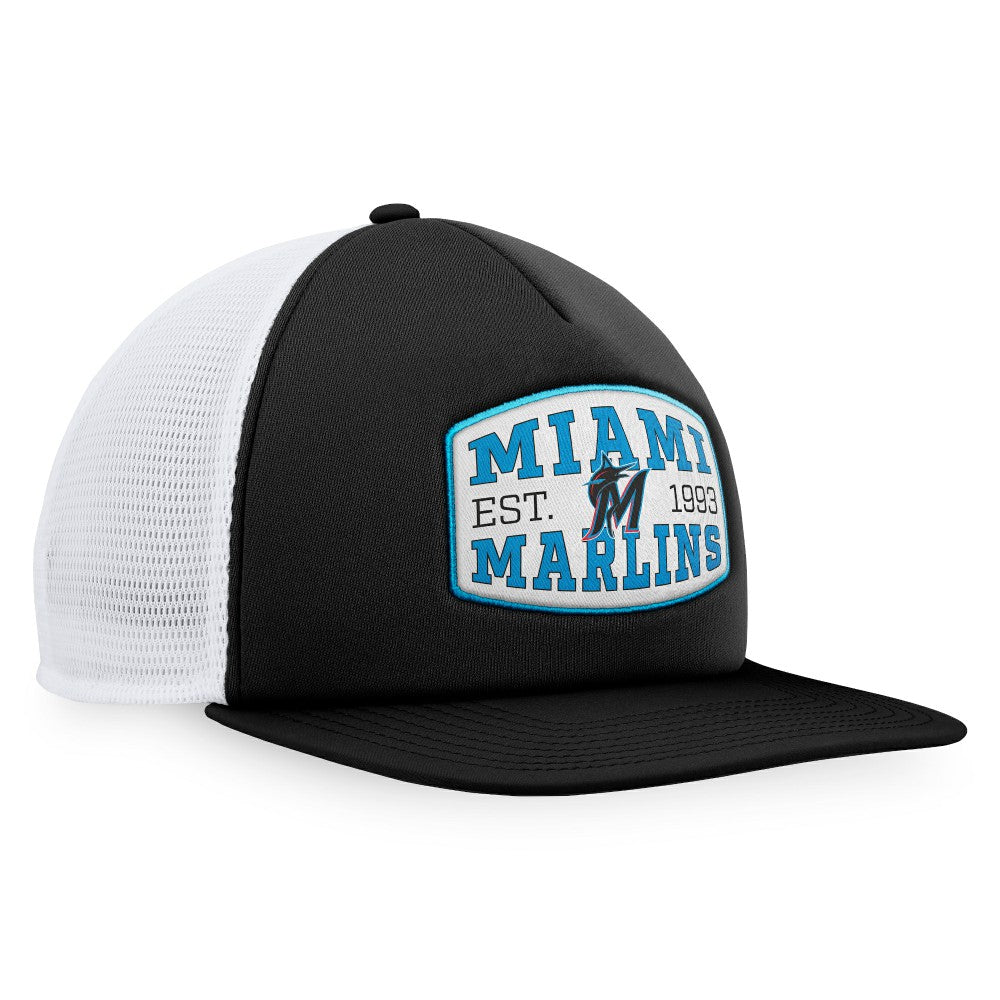 Miami Marlins Fanatics Foam Front Patch Trucker Snapback Hat Online