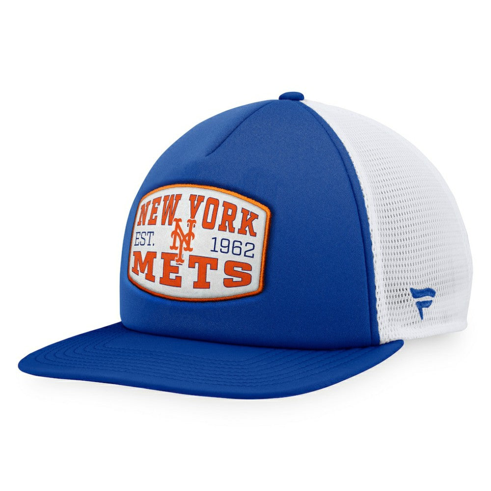 New York Mets Fanatics Foam Front Patch Trucker Snapback Hat Outlet