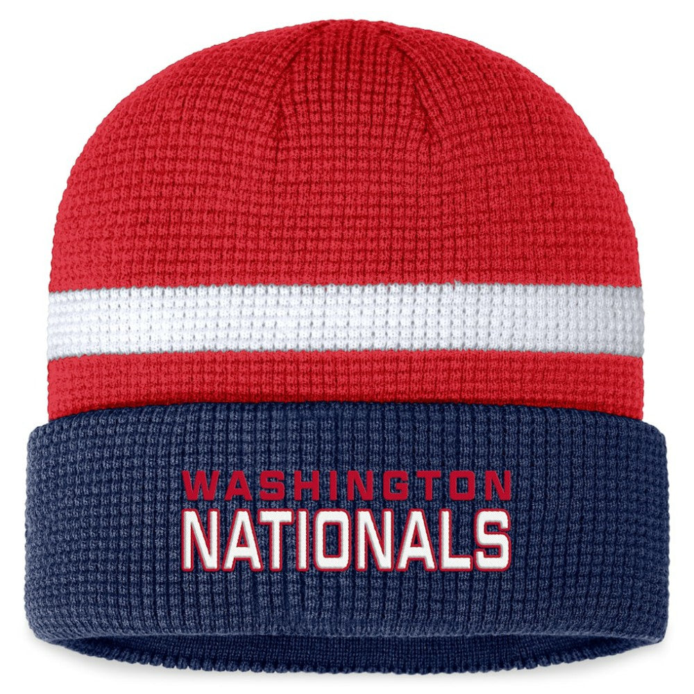 Washington Nationals Fanatics Waffle Cuffed Knit Hat Sale