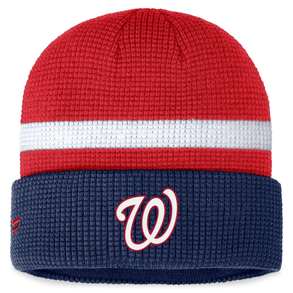 Washington Nationals Fanatics Waffle Cuffed Knit Hat Sale