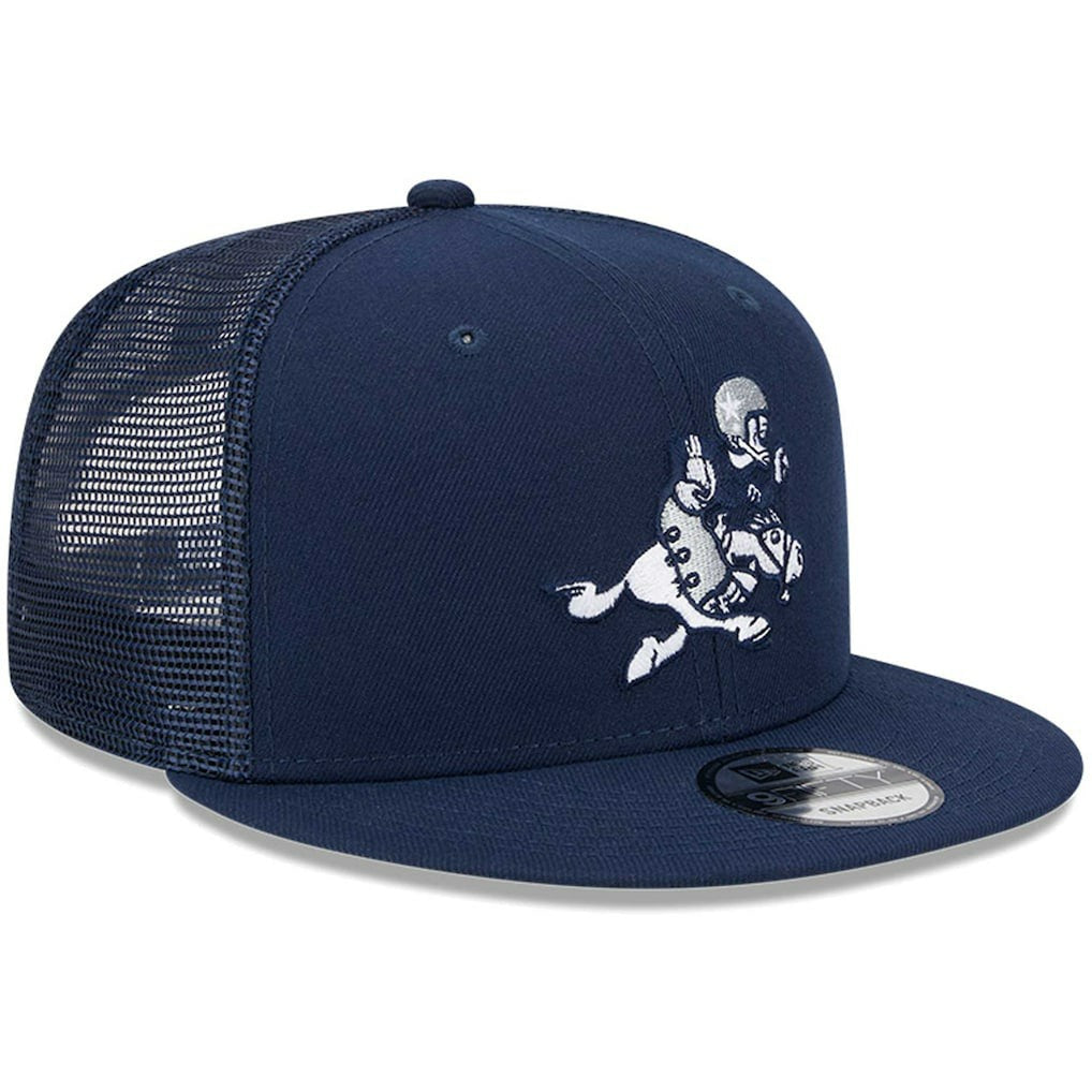 Dallas Cowboys New Era Retro Joe Main Trucker 9FIFTY Snapback Hat - Navy - NFL