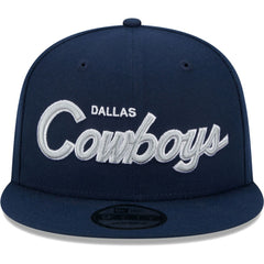 Dallas Cowboys New Era Main Script 9FIFTY Snapback Hat - Navy - NFL