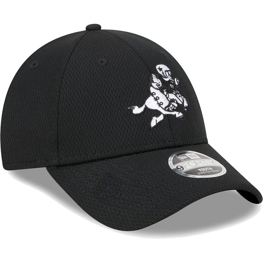 Dallas Cowboys New Era Youth Retro Joe Main B-Dub 9FORTY Adjustable Hat - Black - NFL