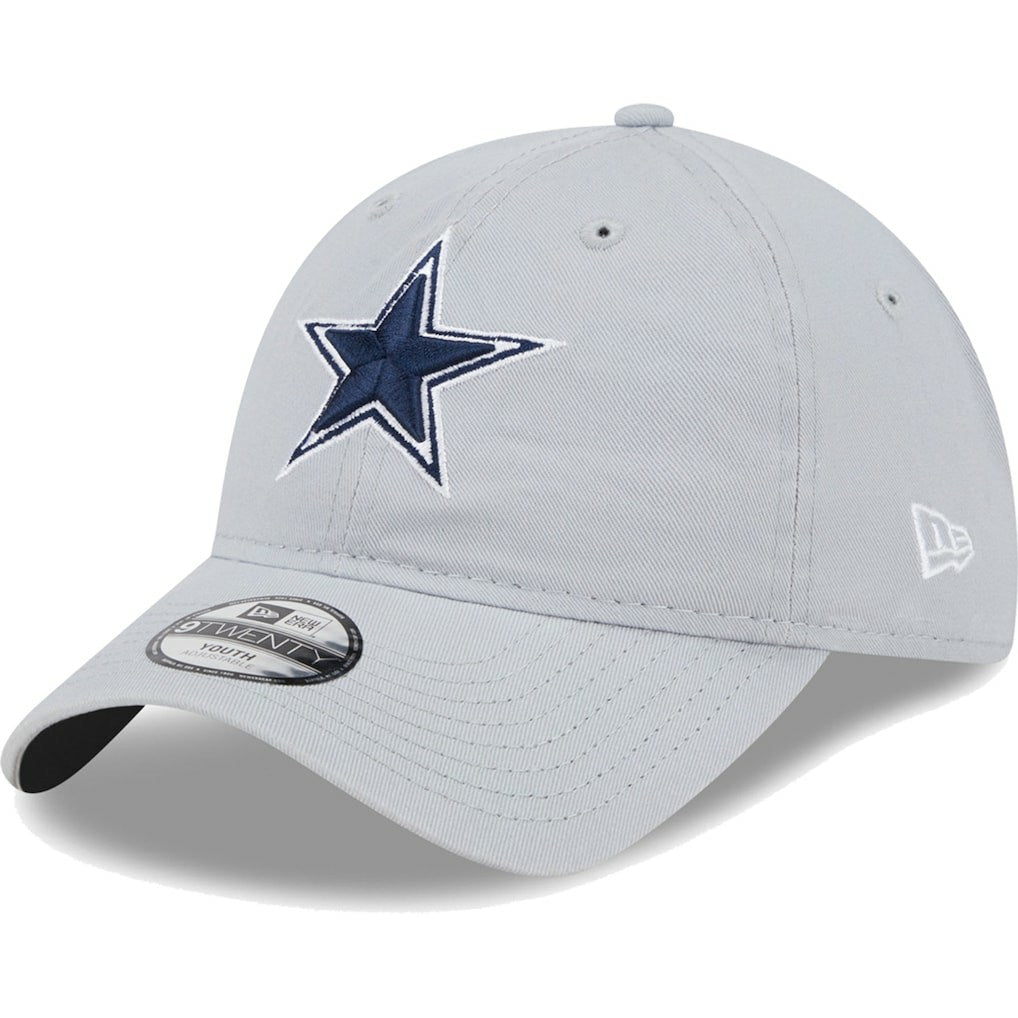 Dallas Cowboys New Era Youth Main Core Classic 2.0 9TWENTY Adjustable Hat - Gray - NFL