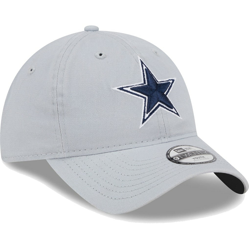 Dallas Cowboys New Era Youth Main Core Classic 2.0 9TWENTY Adjustable Hat - Gray - NFL