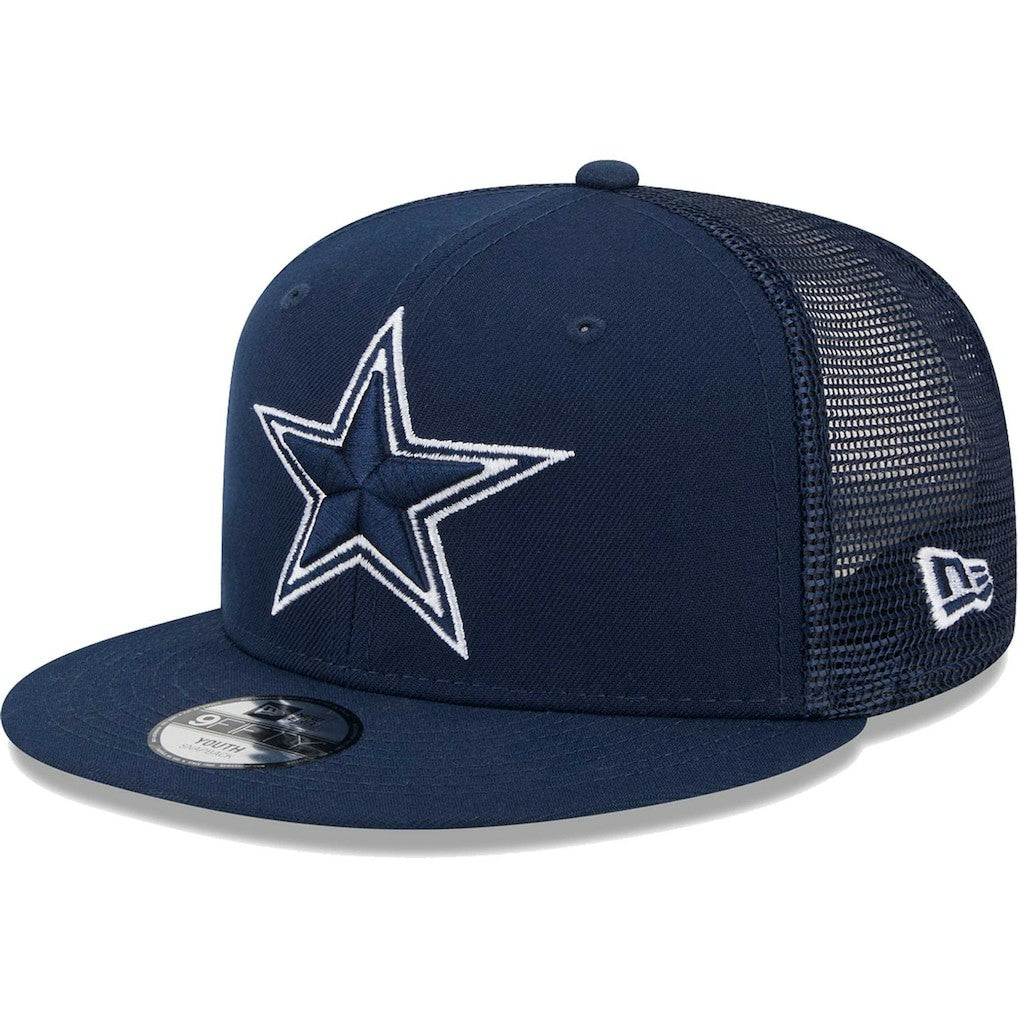 Dallas Cowboys New Era Youth Main Trucker 9FIFTY Snapback Hat - Navy - NFL