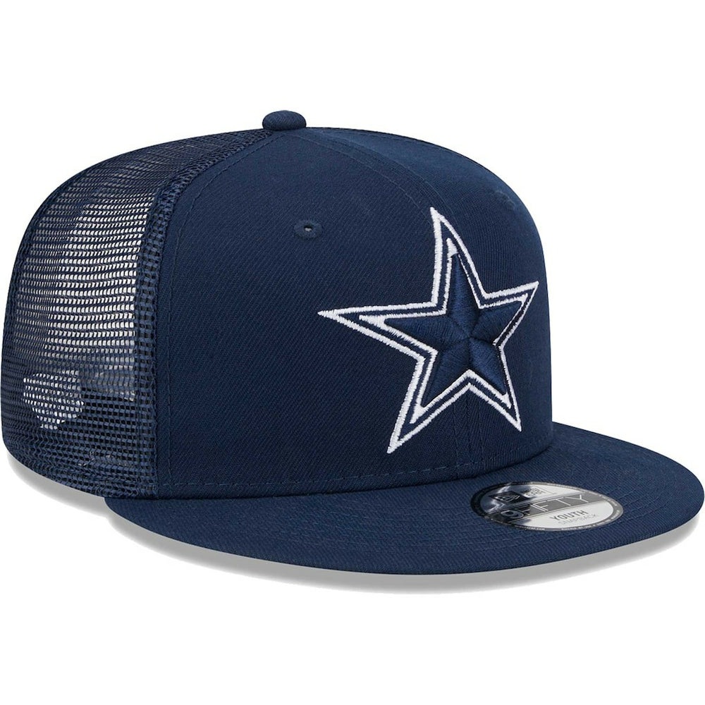 Dallas Cowboys New Era Youth Main Trucker 9FIFTY Snapback Hat - Navy - NFL