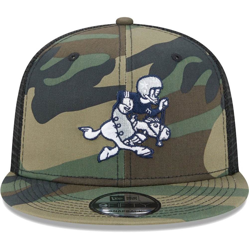 Dallas Cowboys New Era Retro Joe Main Trucker 9FIFTY Snapback Hat - Camo - NFL
