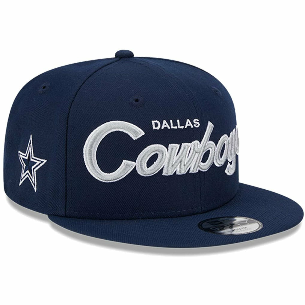 Dallas Cowboys New Era Youth Main Script 9FIFTY Snapback Hat - Navy - NFL
