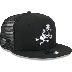 Dallas Cowboys New Era Youth Retro Joe Main B-Dub 9FIFTY Trucker Adjustable Hat - Black - NFL