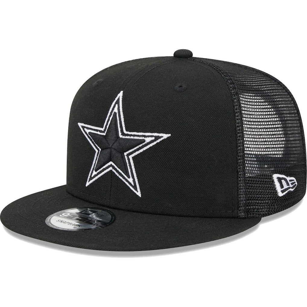 Dallas Cowboys New Era Main Trucker 9FIFTY Snapback Hat - Black - NFL