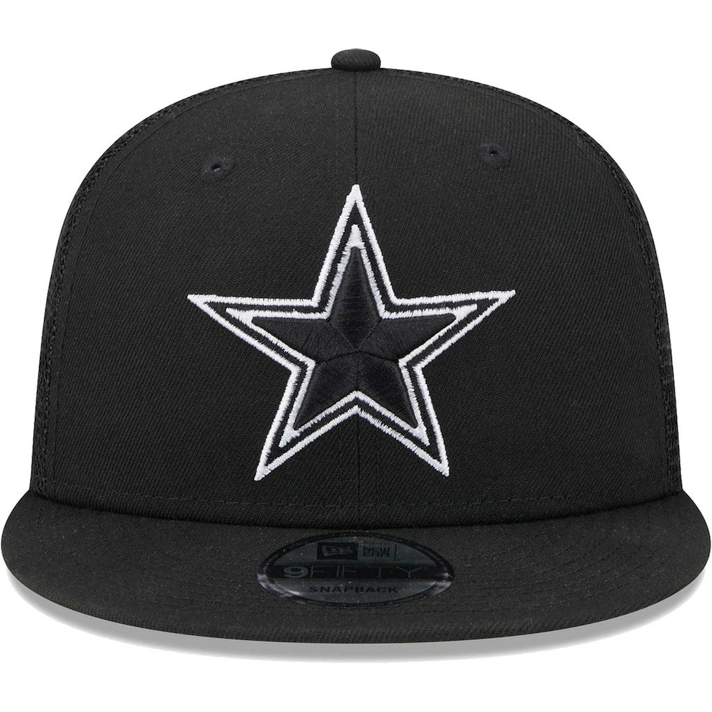 Dallas Cowboys New Era Main Trucker 9FIFTY Snapback Hat - Black - NFL