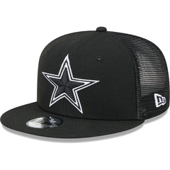 Dallas Cowboys New Era Youth Main B-Dub 9FIFTY Trucker Adjustable Hat - Black - NFL