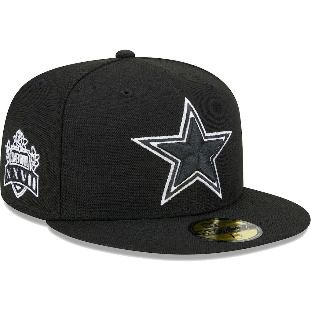 Dallas Cowboys New Era Main Patch 59FIFTY Fitted Hat - Black - NFL