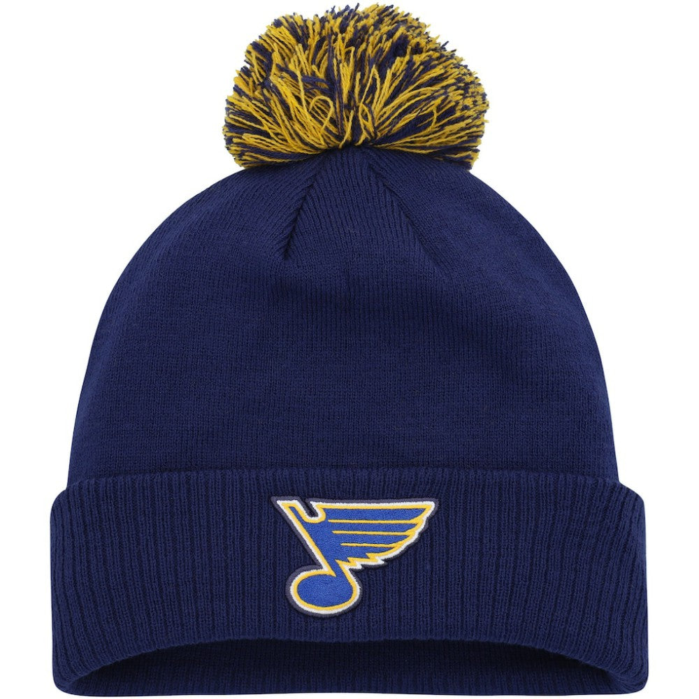 St. Louis Blues adidas COLD.RDY Cuffed Knit Hat with Pom - Blue | Adidas near me