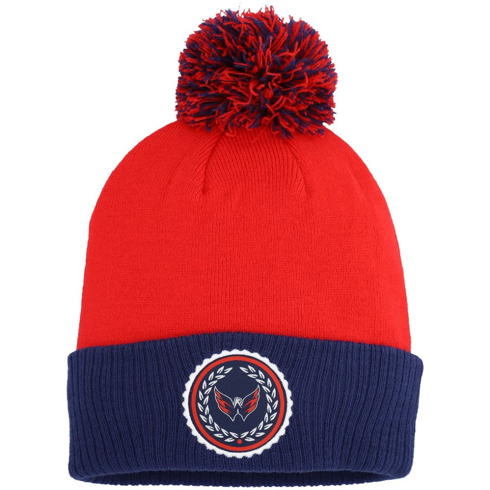 Washington Capitals adidas Women's Laurel Cuffed Knit Hat with Pom - Red | Adidas online