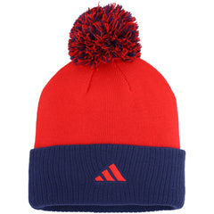 Washington Capitals adidas Women's Laurel Cuffed Knit Hat with Pom - Red | Adidas online