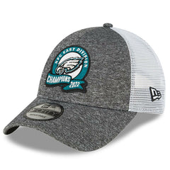 Philadelphia Eagles New Era 2022 NFC East Division Champions Locker Room 9FORTY Adjustable Hat - Heather Gray - NFL