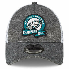 Philadelphia Eagles New Era 2022 NFC East Division Champions Locker Room 9FORTY Adjustable Hat - Heather Gray - NFL