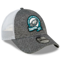 Philadelphia Eagles New Era 2022 NFC East Division Champions Locker Room 9FORTY Adjustable Hat - Heather Gray - NFL